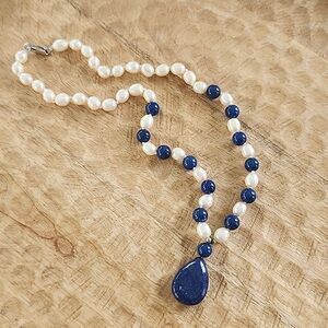 Lapis Lazuli and Freshwater Pearl